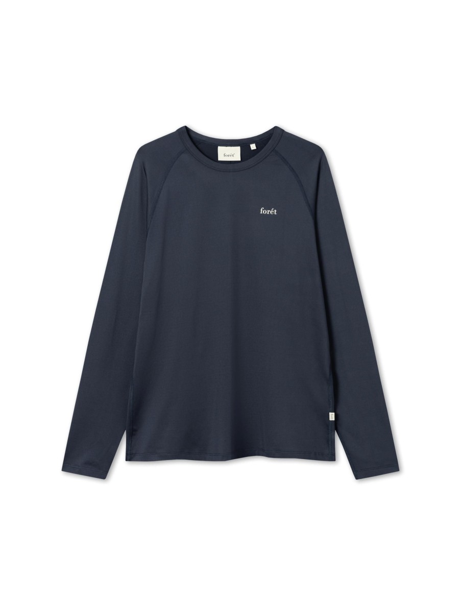 Forét Play Longsleeve-Navy/White | Sweatshirts