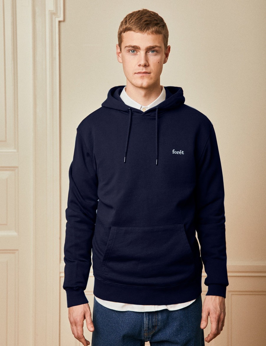 Forét Deer Hoodie-Navy | Sweatshirts