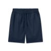 Forét Serene Linen Shorts-Navy | Shorts