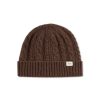 Forét Top Cable Beanie-Brown | Beanies