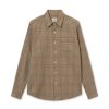 Forét Fable Check Shirt-Khaki Check | Shirts