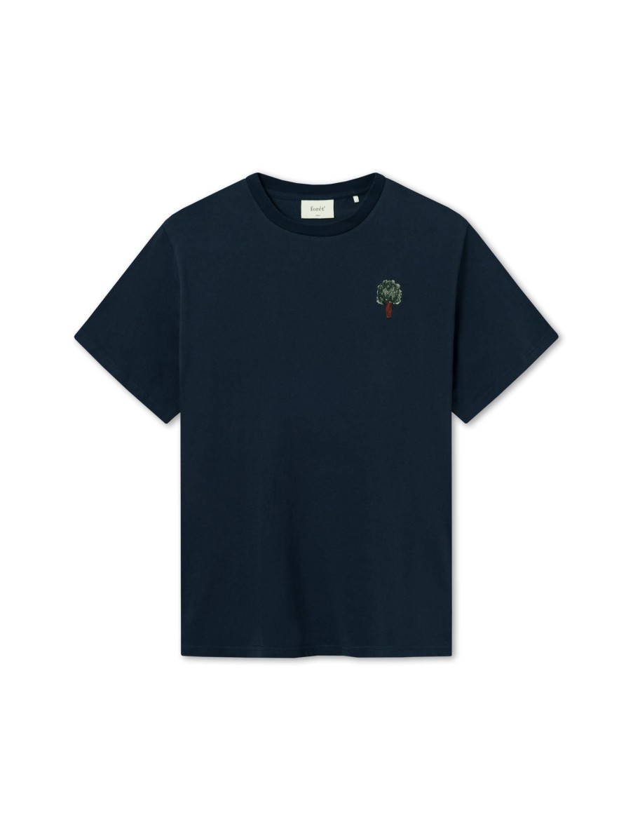 Forét Spear T-Shirt-Navy/White | T-Shirts