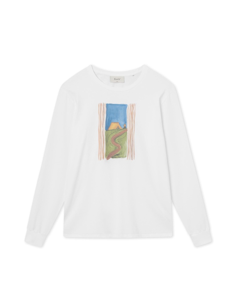 Forét Remote Longsleeve-White | Sweatshirts