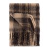 Forét Airy Wool Scarf-Brown Check | Accessories