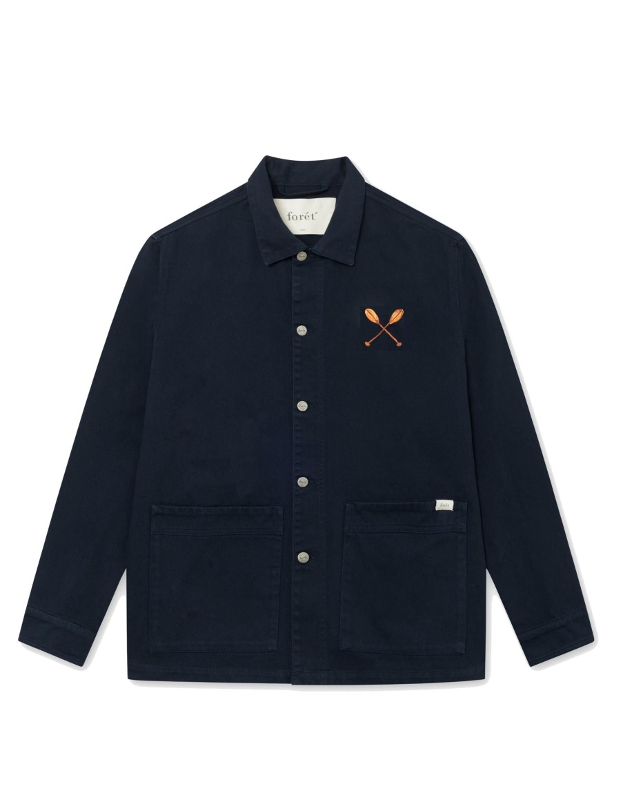 Forét Nowhere Overshirt-Navy | Shirts