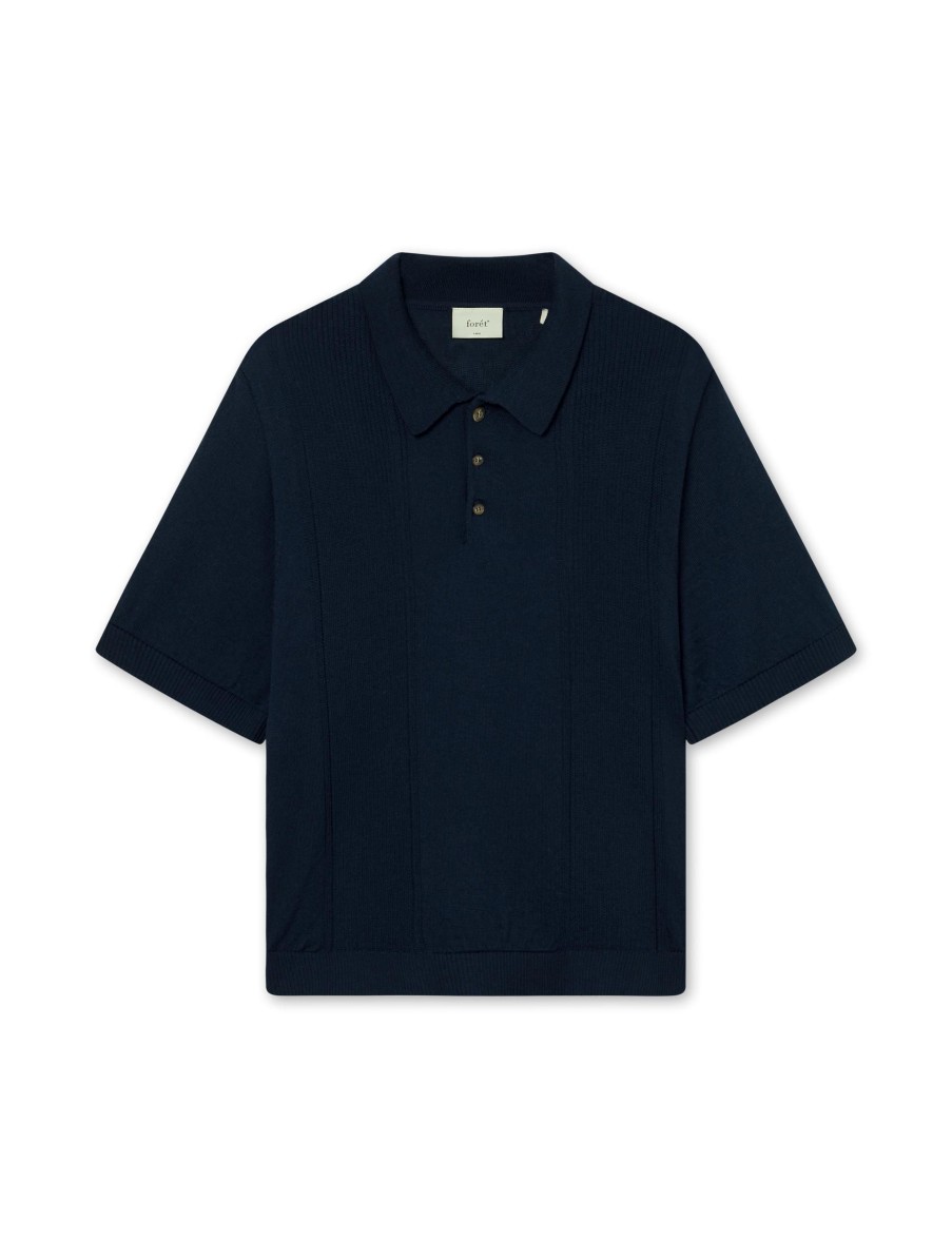 Forét Astern Short Sleeve-Navy | Knitwear