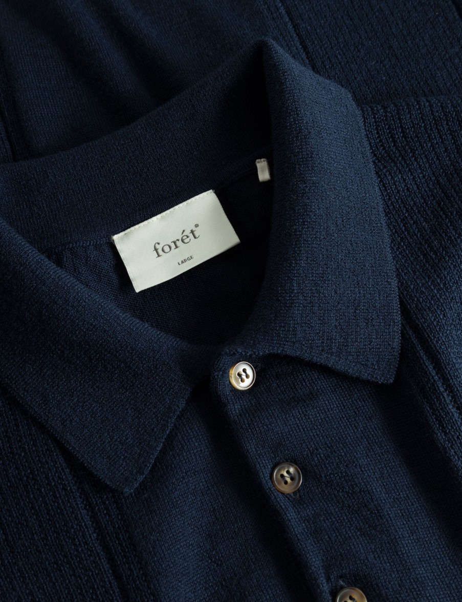 Forét Astern Short Sleeve-Navy | Knitwear