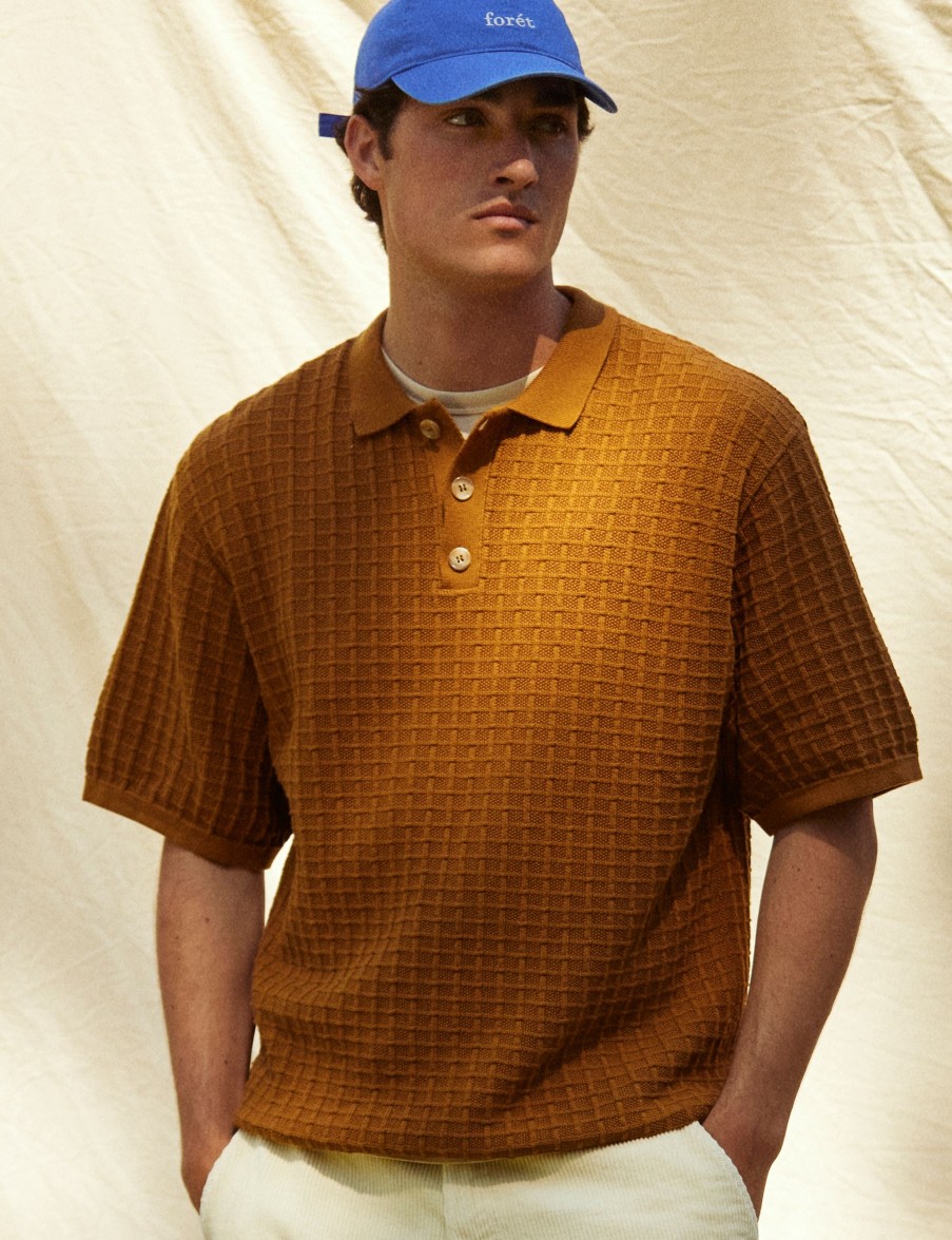 Forét Loch Polo Knit-Rubber | T-Shirts