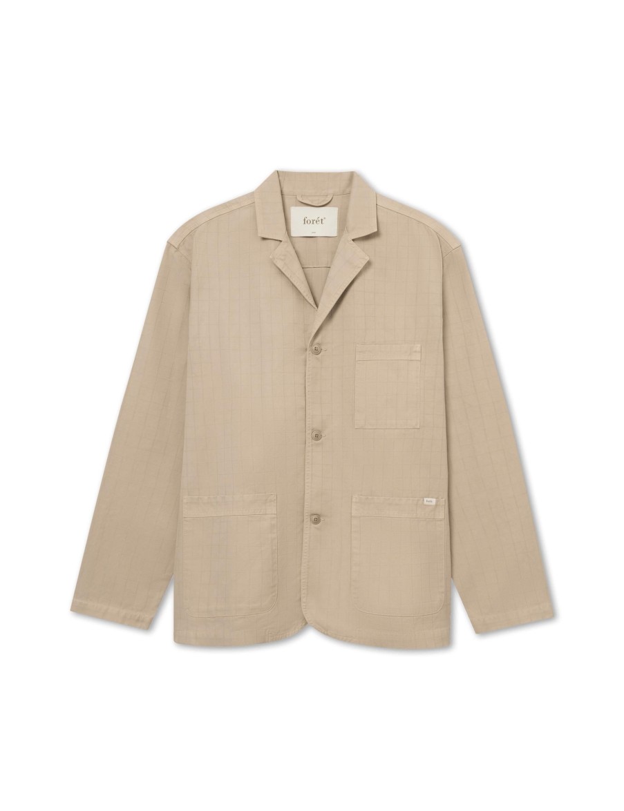 Forét Valley Unconstructed Blazer-Khaki | Jackets