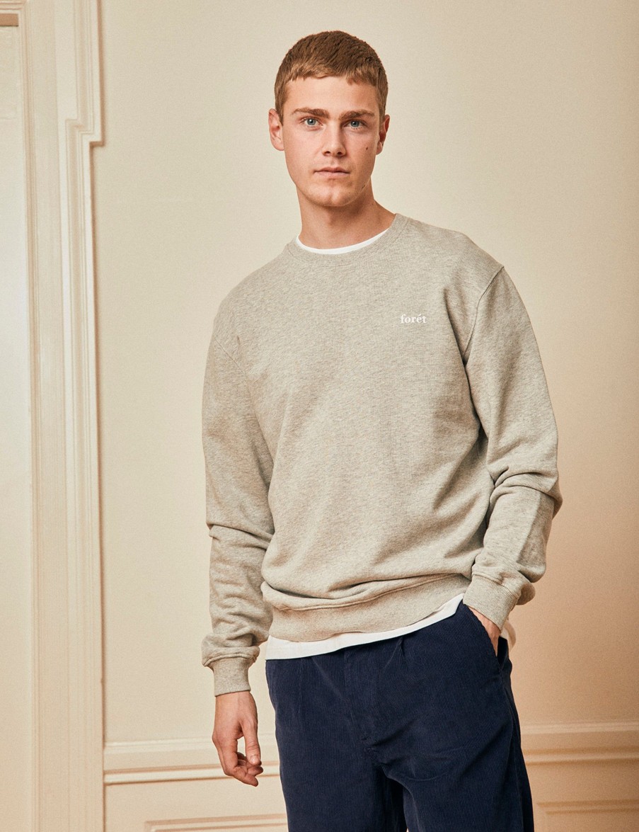 Forét Ash Sweatshirt-Light Grey Melange | Sweatshirts