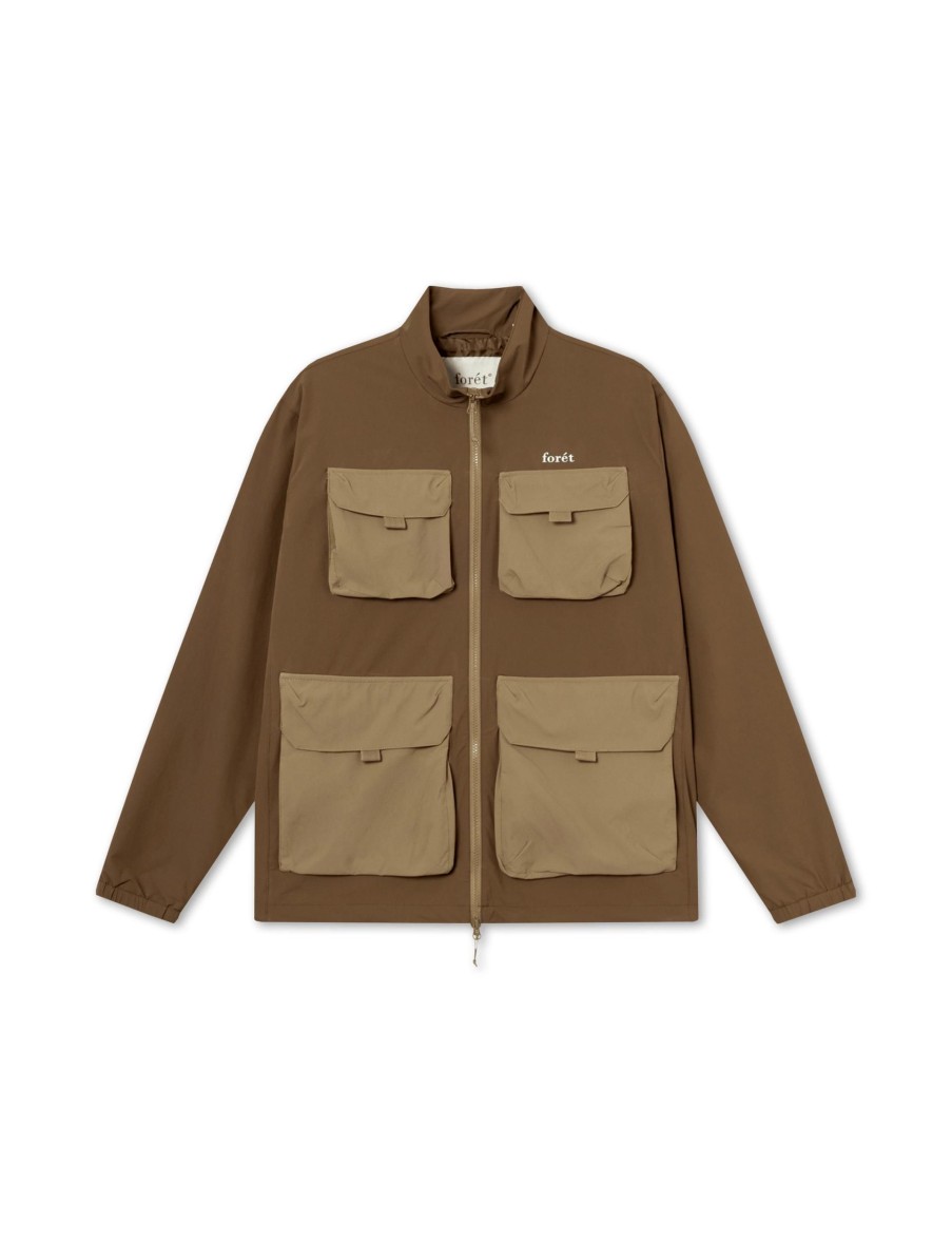 Forét Sizzle Jacket-Brown | Overshirts