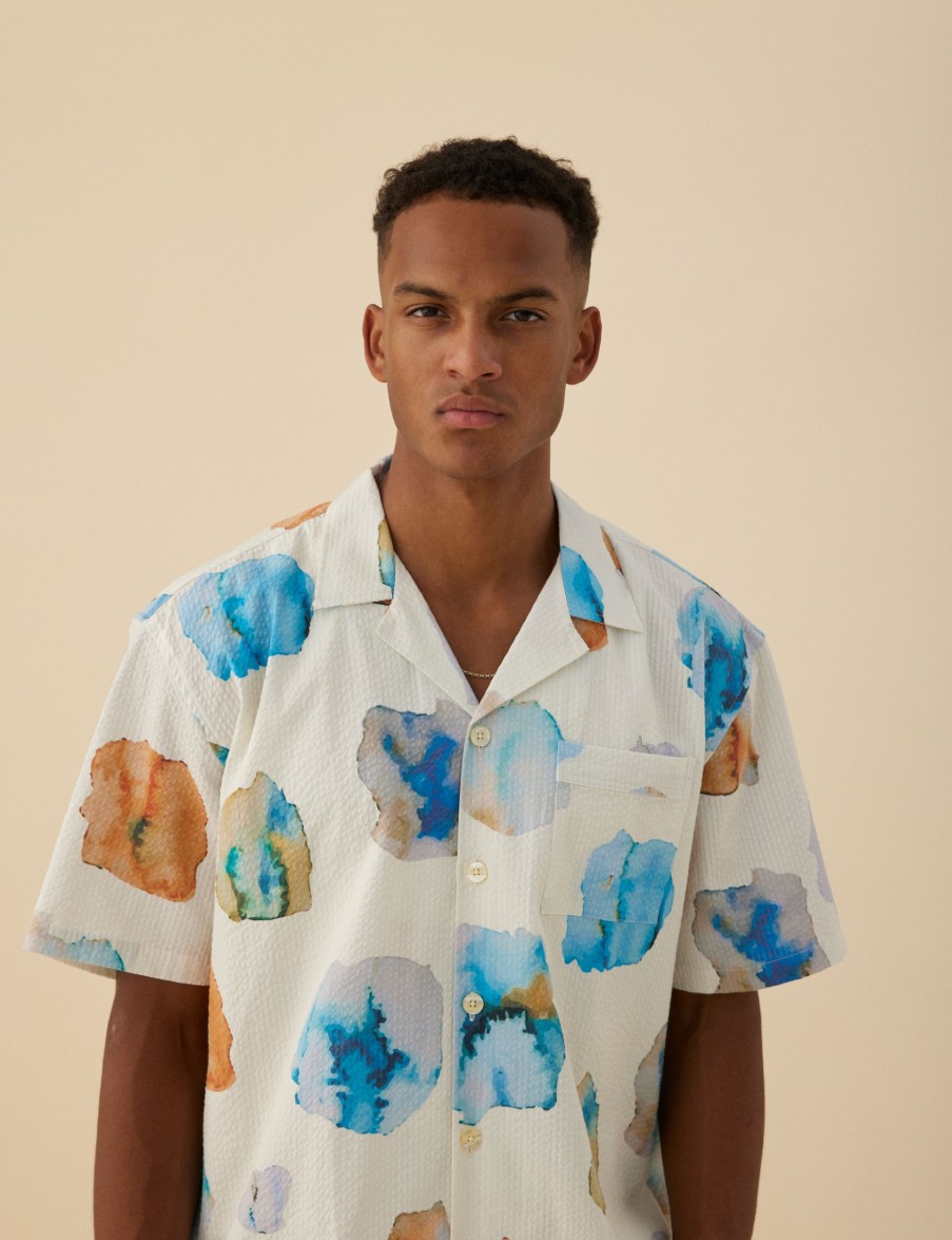 Forét Hush Ss Shirt-Cloud Printed | Shirts